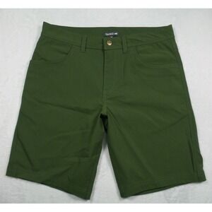 Toad and Co Shorts Mens Size 32 Green Rover II Canvas Stretch Organic Cotton NWT